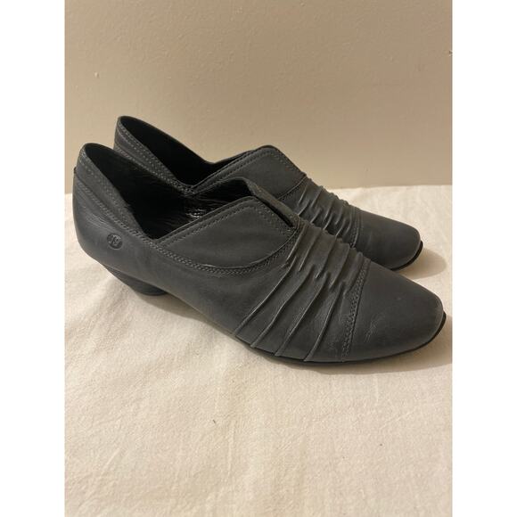 Josef Seibel Tina‎ 91210 Women's EUR 37 6.5 Blue Ruched Leather Slip On Shoes - Picture 1 of 7